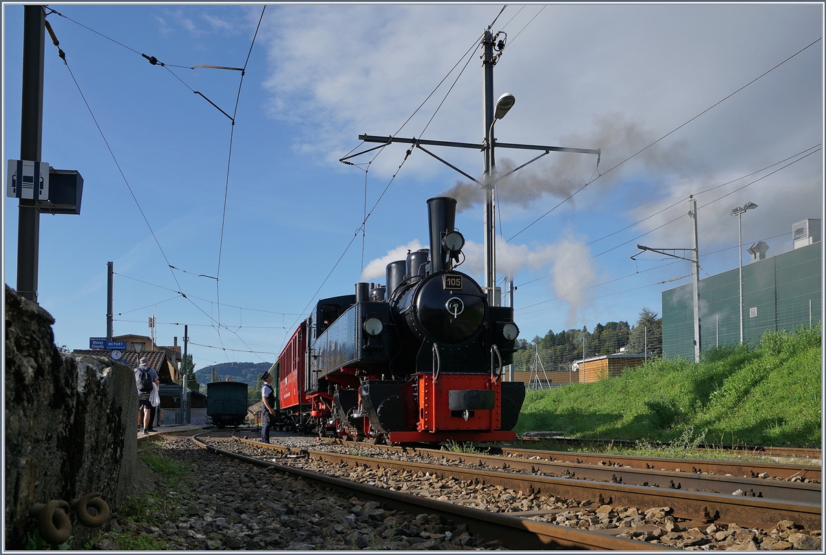 Die G 2x 2/2 105 in Blonay.

28. Sept. 2019