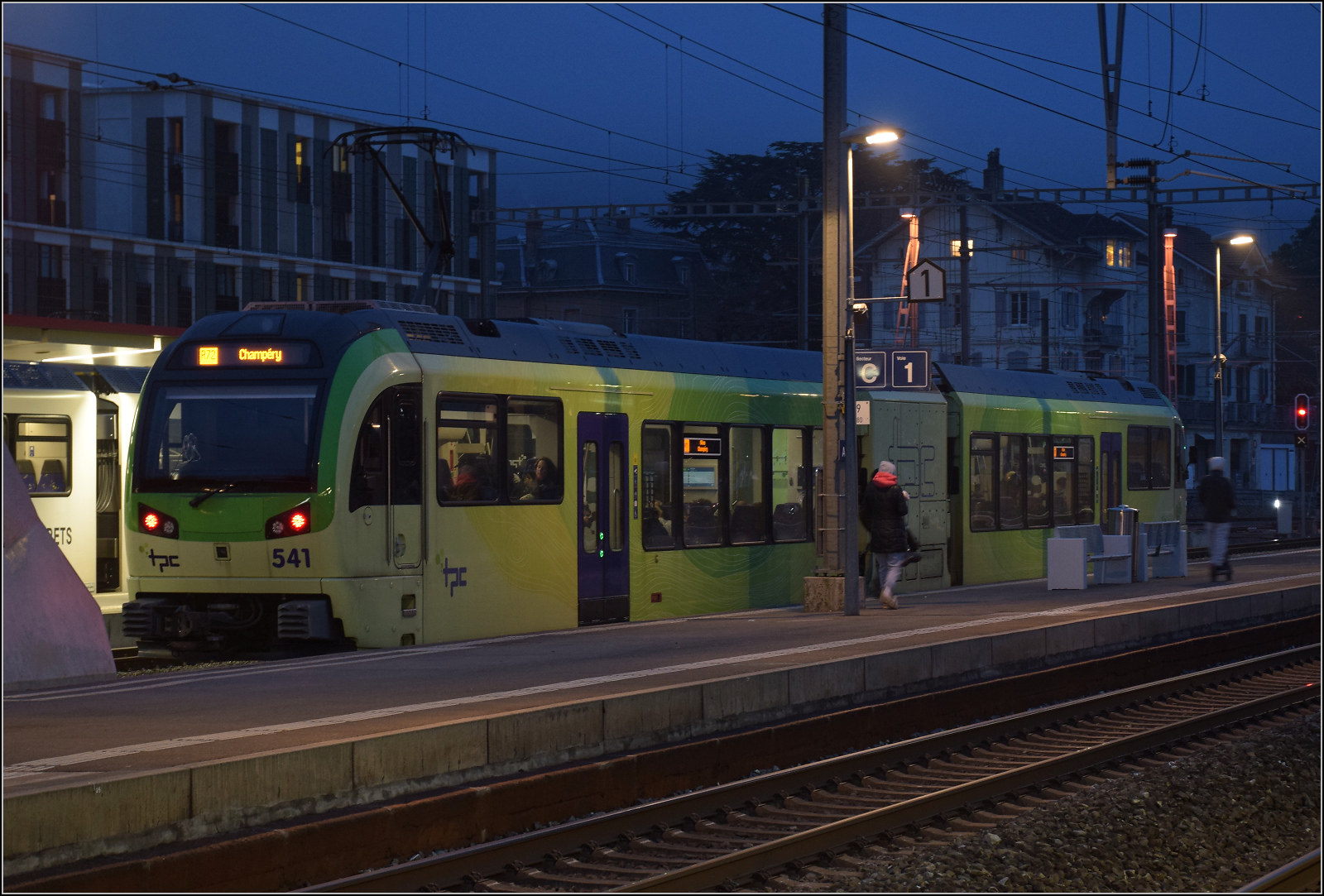 Beh 2/6 541 ist der erste Triebwagen aus einer Serie von 7 Fahrzeugen des vom GTW abgleiteten Typ Surf und wurde von Stadler 2016 an die TPC geliefert. Aigle, Januar 2026.