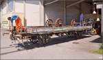 Güterwagen M4 257 Vorbesitzer RHB, 1898 gebaut durch die Ateliers de Construction in Man&ccedil;eau.