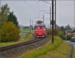 Churchill-Pfeil RAe 4/8 unterwegs auf der Seelinie bei Mammern.