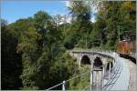 Unterwegs auf der Blonay - Chamby Mujseumsbahn.