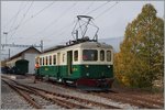 120 Jahren BAM MBC: Der historische BCFe 4/4 N° 2 und sein AB übernahmen zum 120.BAM Jubilämsfest die Planleistungen auf der Strecke Apples - L'Isle Mont la Ville (sowie zwei