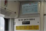 Im Einstiegbereich des Be 4/4 N° 8 / Be 125 008 sieht man rasch, wer der neue Hausherr diese Stadler Treibwagens ist.