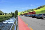 Appenzellerbahnen - Wasserauen, Zug mit Triebwagen 42.