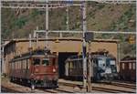 Die BLS Ae 8/8 271 und der Be 4/4 762 vor dem Depot der BLS.