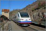 Ein Cisalpino ETR 470 bei der Durchfahrt in Ausserberg.