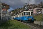 Der MOB ABDe 8/8 4004 FRIBOURG beim Halt von Vuarennes.