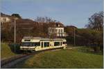 Der CEV MVR GTW  /6 7004  Montreux  kurz vor St-Légir Gare.